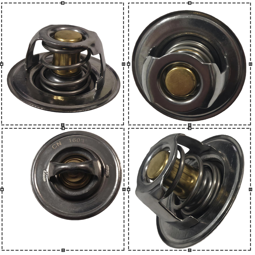 Thermostat Kit 160° with Housing Sleeve & Gaskets for MerCruiser 4.3L 5.0L 5.7L 7.4L 8.2L Engines 1987-2016 - Replaces 807252Q5, 18-3647, 807252T8