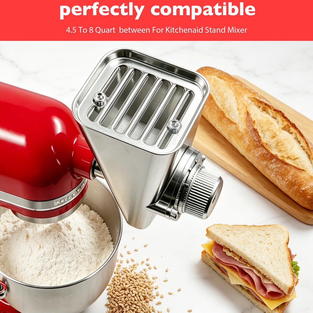 12 Adjustable Settings Grain Mill Attachment Fits KitchenAid Mixer