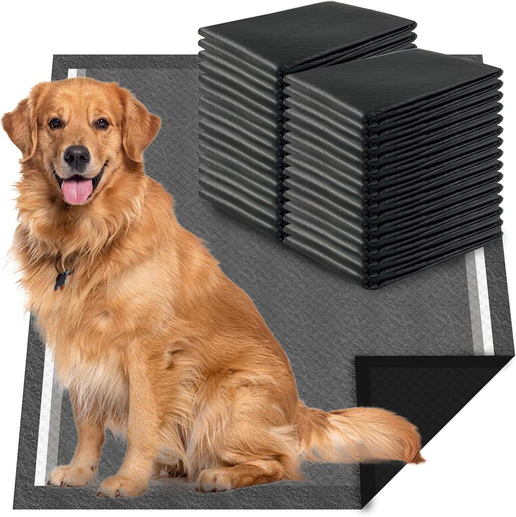 Charcoal Dog Pee Pads Extra Large 28“x34”, Puppy Pads XL 30 Count, Potty Pads for Dogs, Disposable Urine Bed Pads for