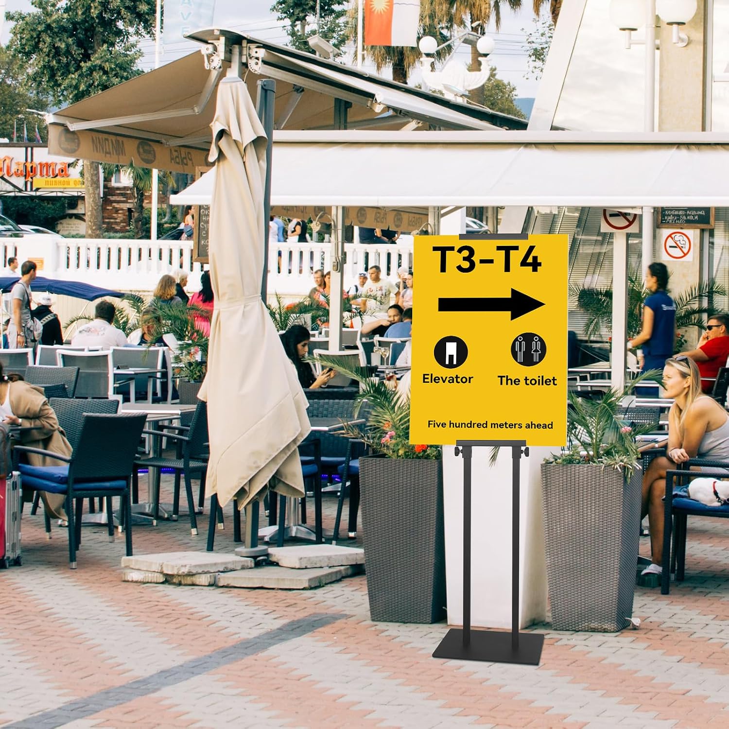Poster Stand for Display Double-Sided Heavy Duty Sign Stand Holder Floor Freestanding Poster Board Stand with Base