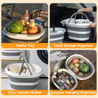 Collapsible Bucket 4.2 Gallon - 2 Pack Gray Mop Buckets