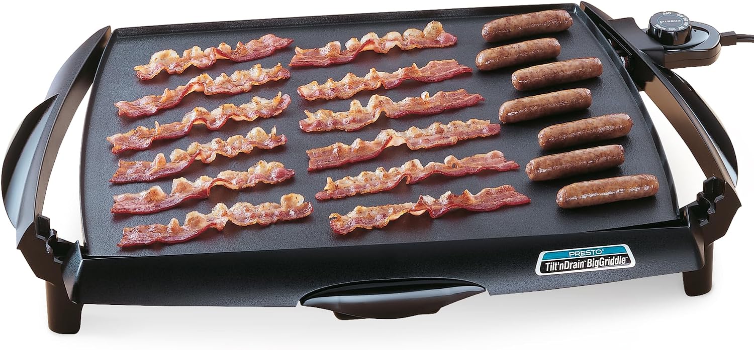 07046 Tilt 'n Drain Big Griddle Cool-Touch Electric Griddle