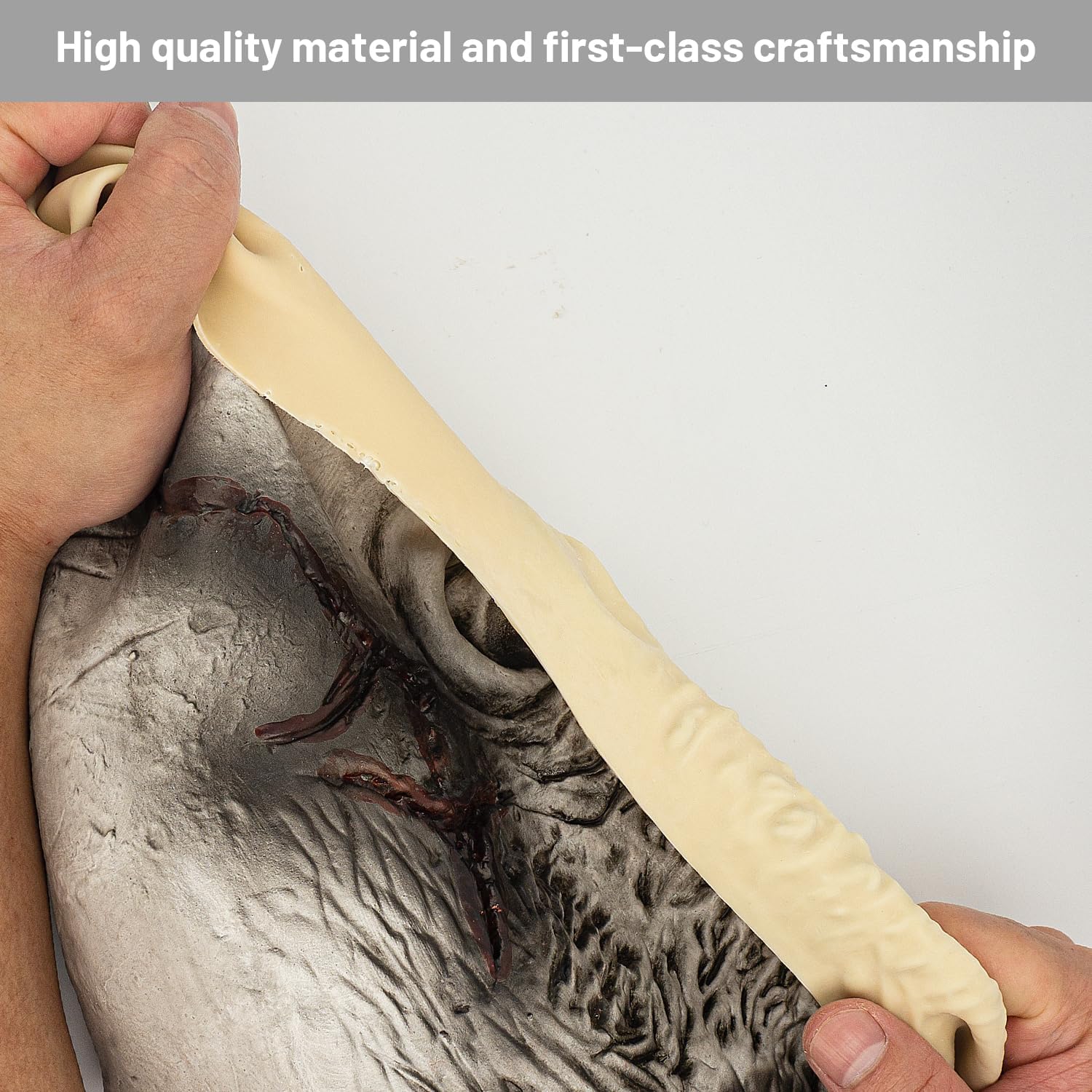 Halloween Skull Mask for Adults, Natural Latex Horror Full Head Mask for Halloween, Cosplay, and Costume Parties