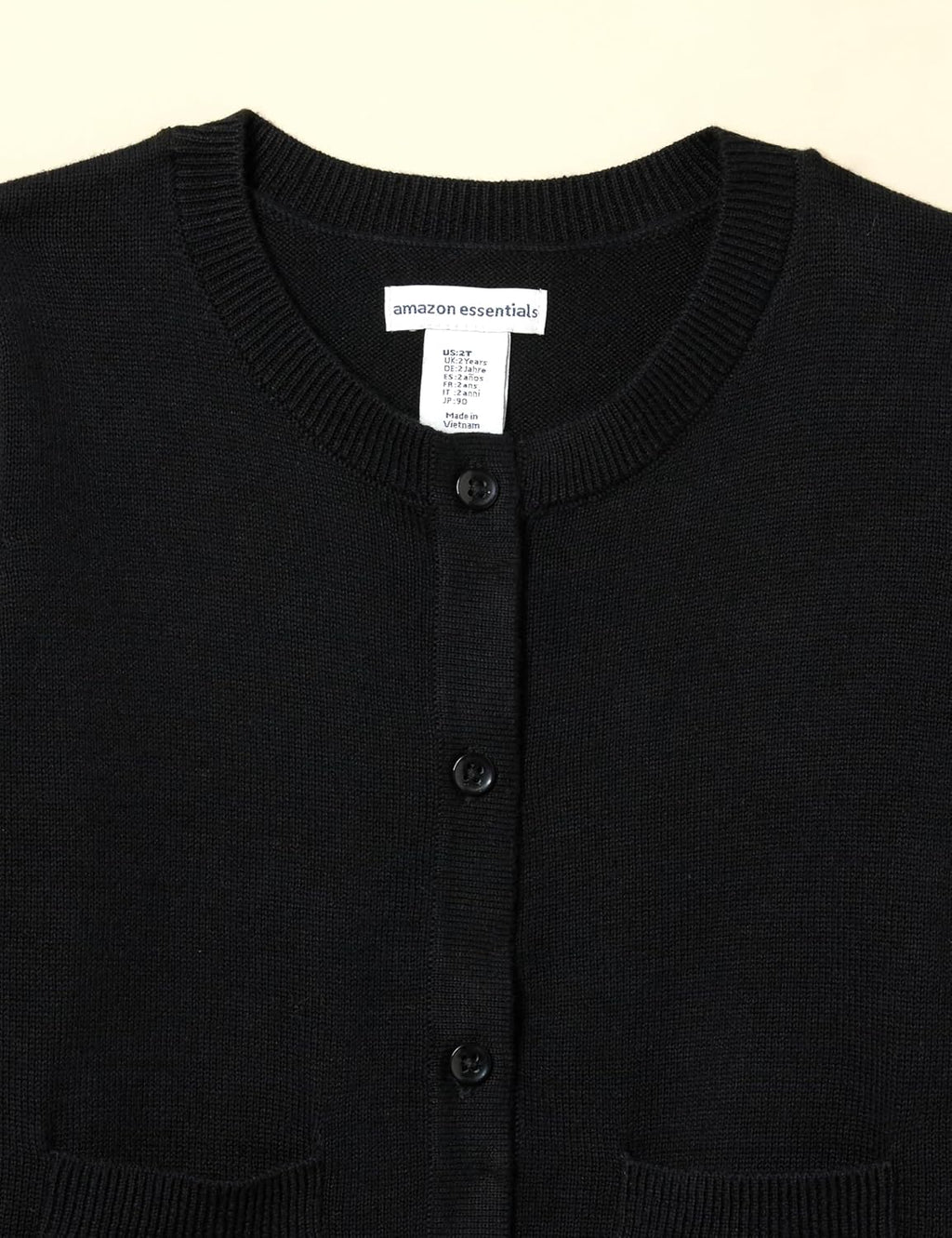 Girls and Toddlers' Uniform Slim Fit Crewneck Cardigan Sweater