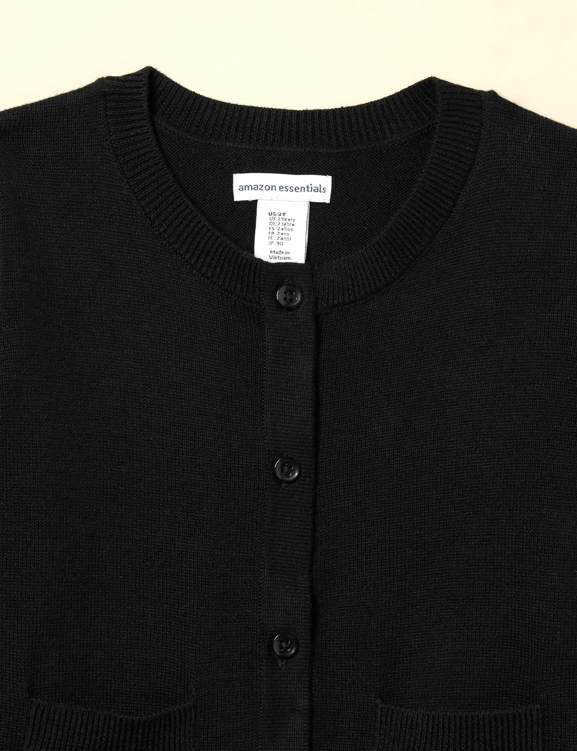 Girls and Toddlers' Uniform Slim Fit Crewneck Cardigan Sweater
