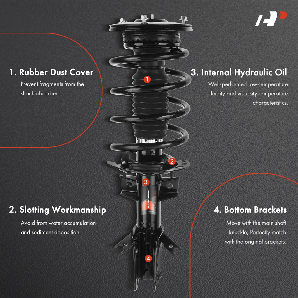 A-Premium Front Struts with Coil Spring Compatible with Ford