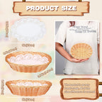 16 Pcs Oval Small Plastic Wicker Bread Basket 2.36 x 9 x 6.7 Inch Woven Food Fruit Storage Basket Bulk for Serving