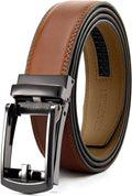 Boys Ratchet Dress Belt 1.25" Adjustable Youth Leather Belt | Easy click closure, Micro-adjustable, Trim-to-fit