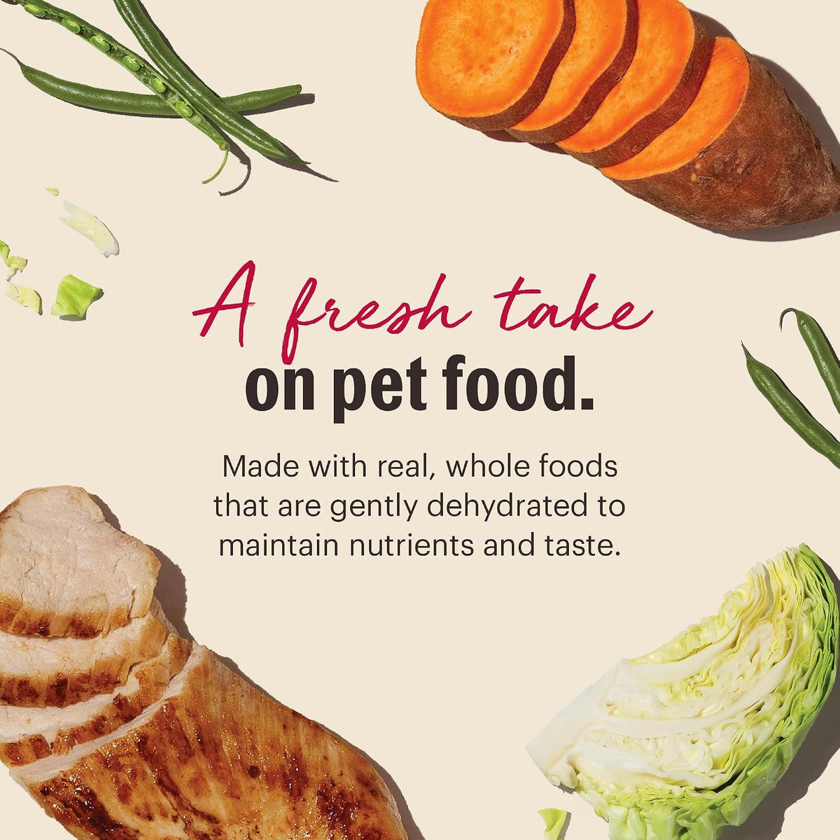 Wholemade Grain Free Chicken Recipe, Human Grade Dehydrated Dog Food, Just Add Water, Supports Healthy Digestion