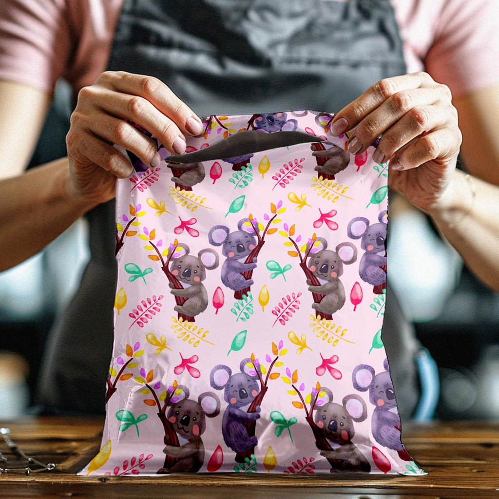 10x13 (100) Koala Designer Poly Mailers Shipping Envelopes Premium Printed Bags