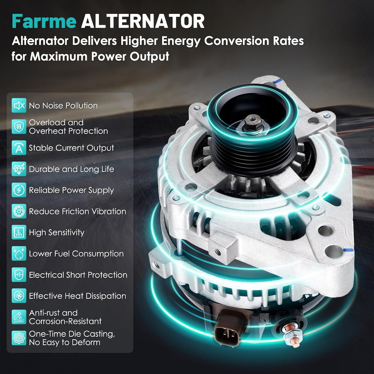 11129 Car Alternator Fit for Toyota Tacoma 05-15, 4Runner 03-09 4.0L