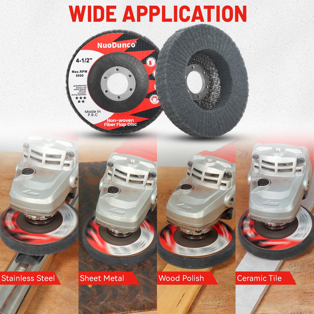 4-1/2 Inch 320 & 600 Grit Scour Flap Disc for Angle Grinder, 10Pcs