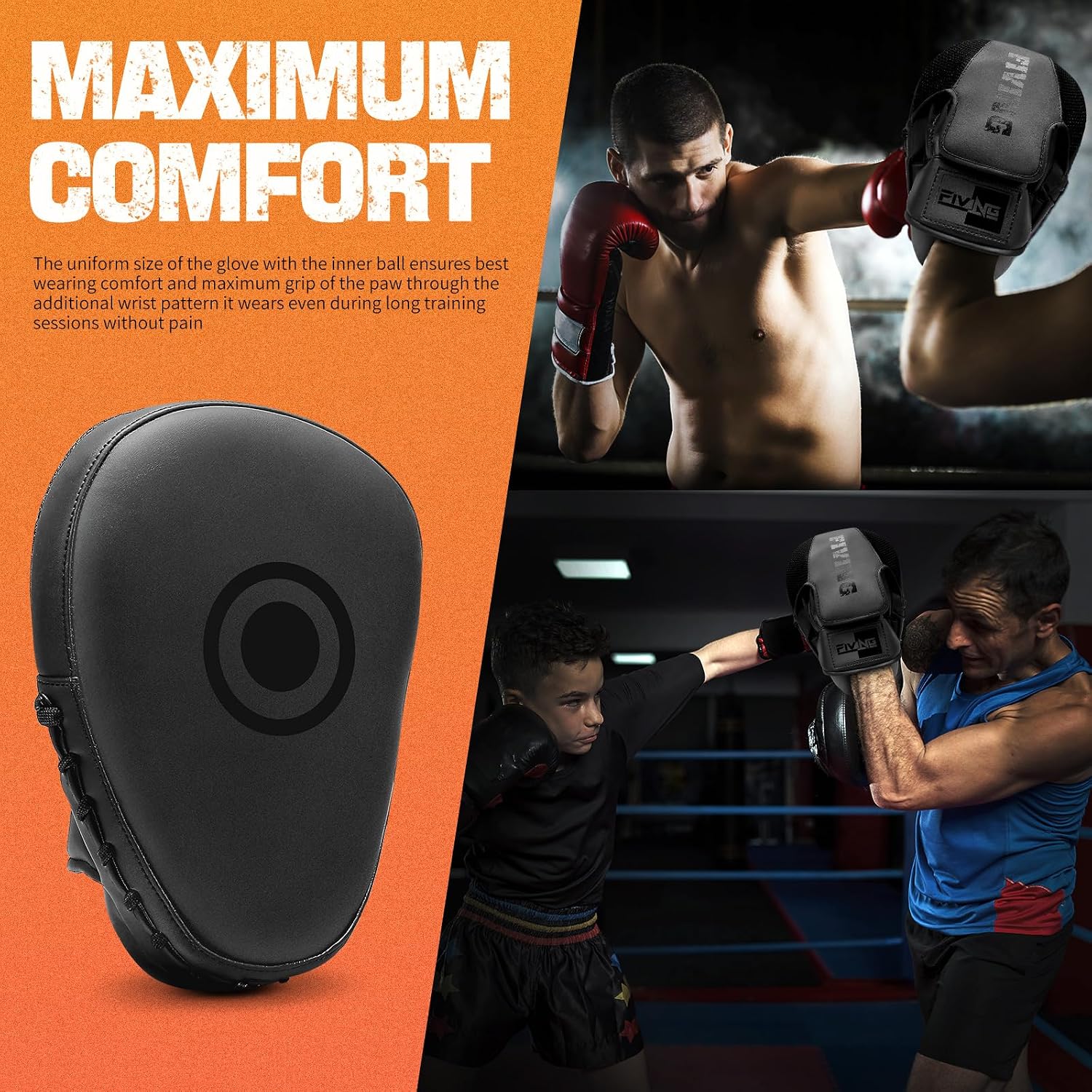 Boxing Pads Punching Mitts for Muay Thai,Punching,Sparring,Training | Focus Mitts, Curved Punch Mitts