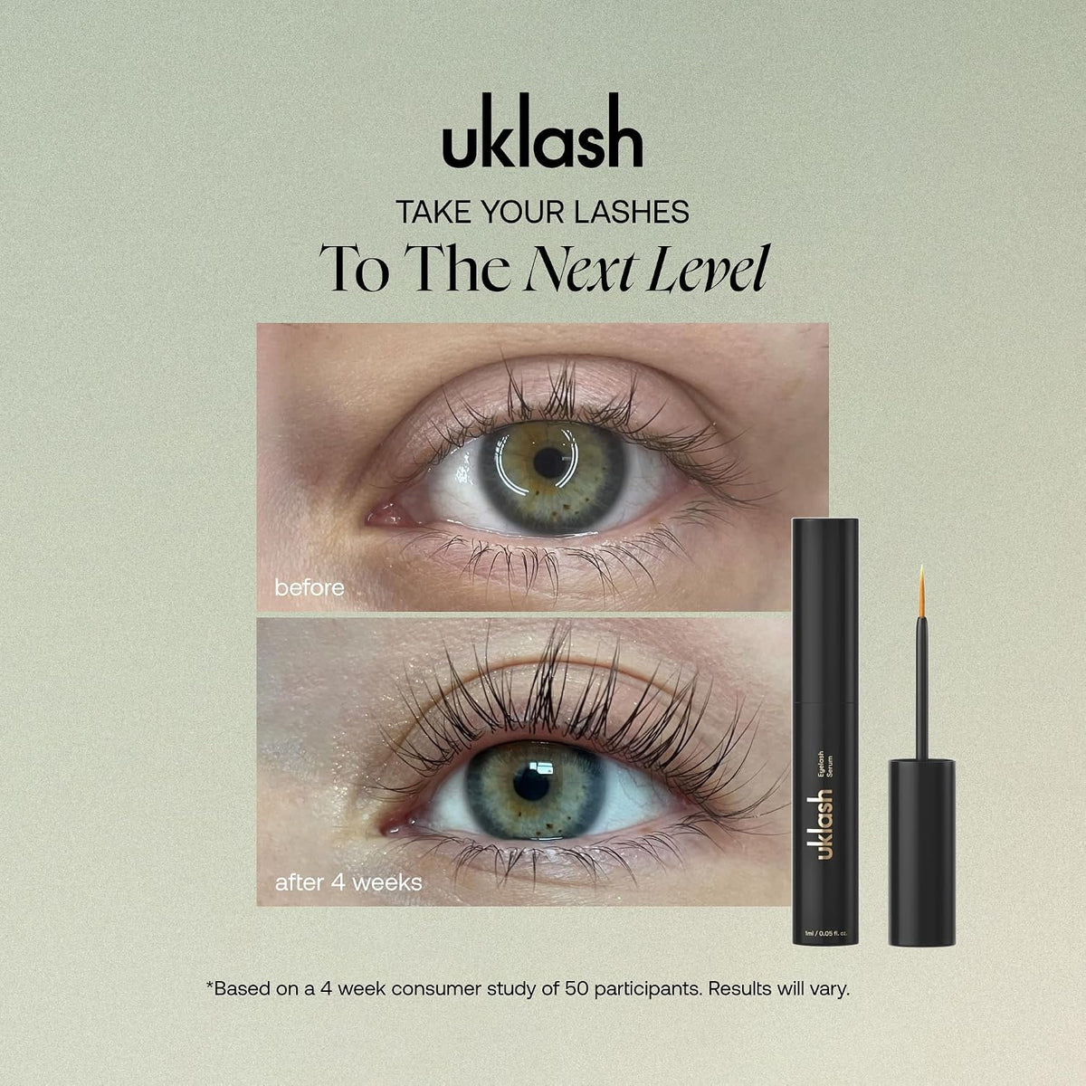 Eyelash Growth Serum 1ml, Starter Size Mini Lash Serum