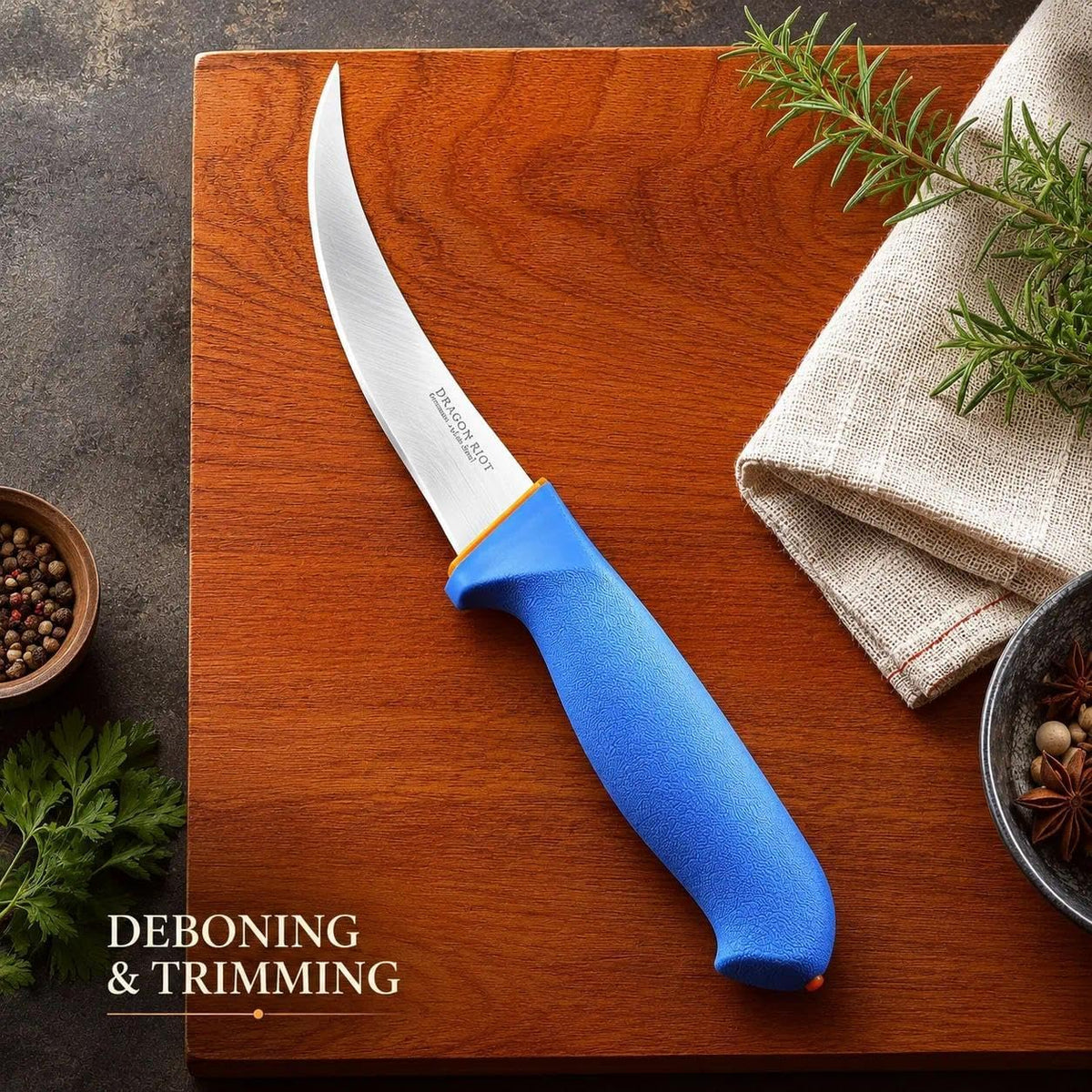 6 Inch Fillet Knife, Boning Knife, Flexible Blade, Curved Blade
