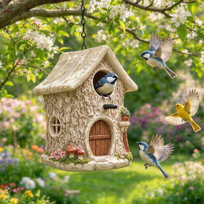 Bird Houses for Outside Rustic Cottage Birdhouse for Outdoors
