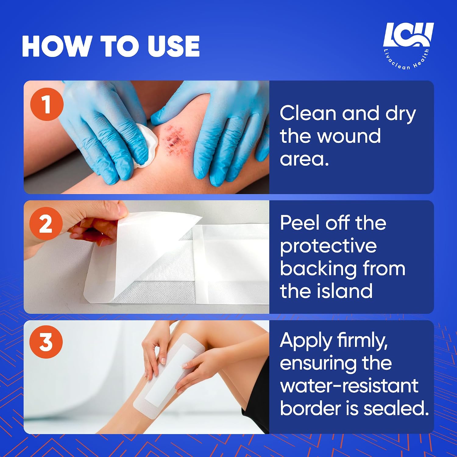 30CT Island Dressing, 2 Sizes 2"x5" & 4"x10" | Bordered Gauze With Adhesive Border | Hypoallergenic Adhesive Gauze