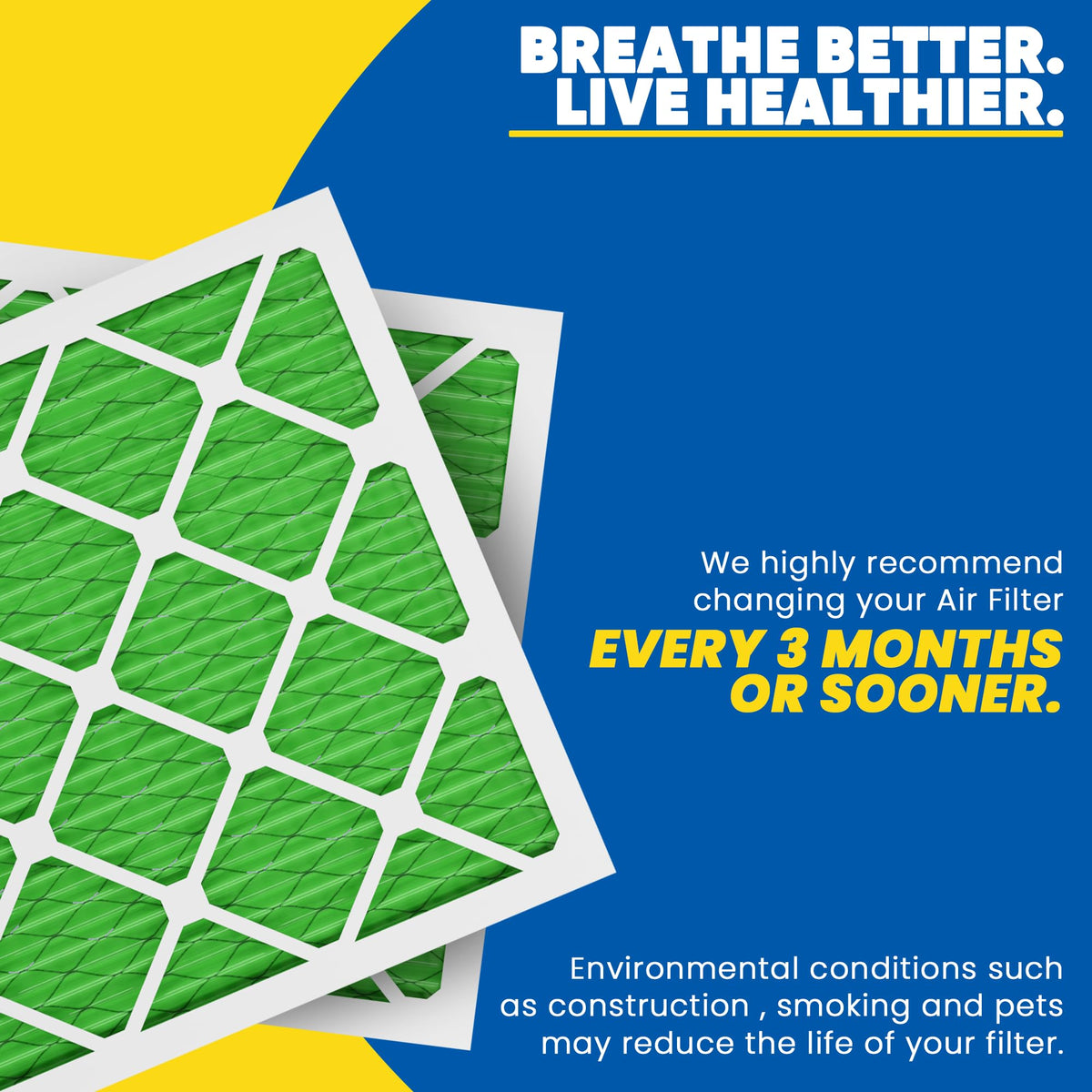 Air Filter 24x24x1 MERV 13 6-Pack
