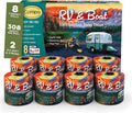 100% Bamboo, Rapid Disolving RV & Boat Toilet Paper, 8 Compact Roll