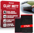 Premium Clay Mitt for Car Detailing (2 Pack) – Medium & Mesh Grade Synthetic Clay Mitt Gloves, Clay Bar & Clay Towel