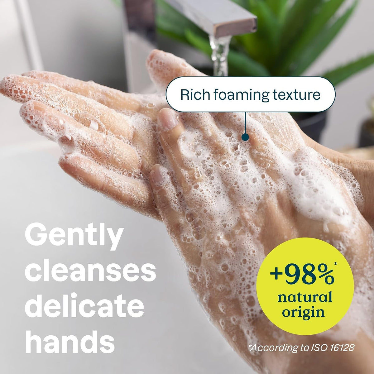 ATTITUDE Gentle Hand Soap for Sensitive Skin, Oat, Fresh Apple, 16 oz