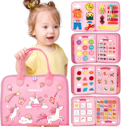 Busy Board Montessori Toys Busy Book Toddler Girl Gifts Travel Toy | Toddlers Educational Learning Toys with Life