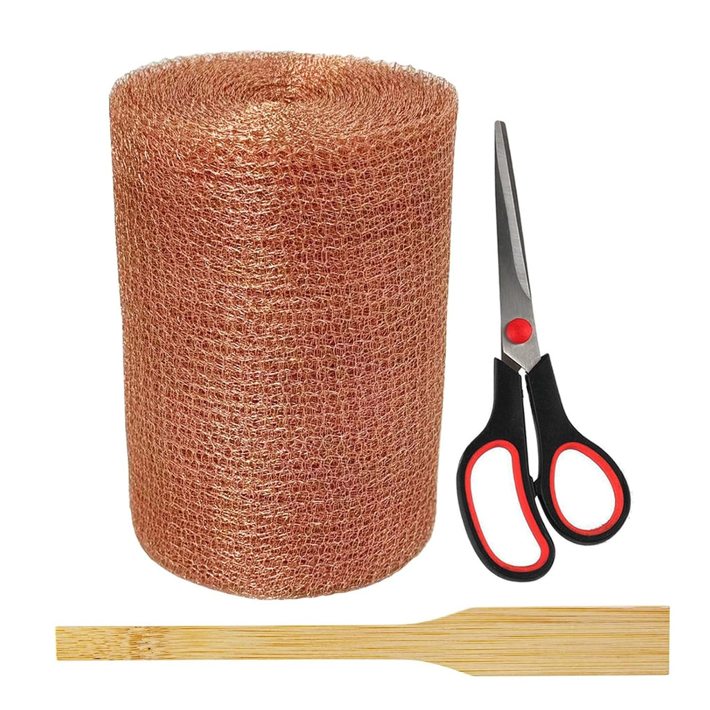 Copper Mesh Rodent Control 5in x 33ft, Rustproof, 0.17mm Wire, Double Layer | Pure Copper Mesh Roll Ideal for Slug