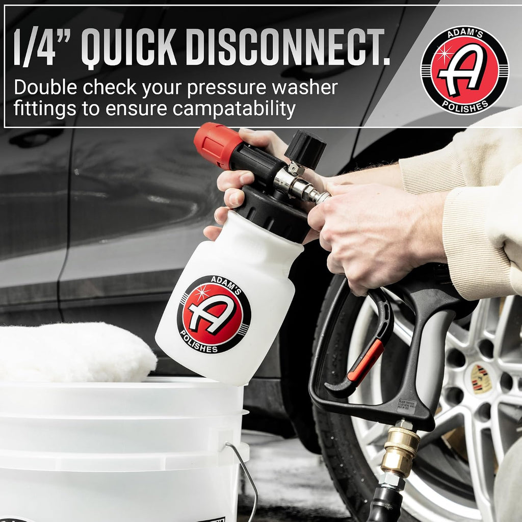 Premium Foam Cannon - Soap Sprayer for Car Wash | Sprayer Cannister for Pressure Washer 1/4" Quick Disconnect