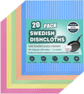 20 Pack Swedish DishCloths for Kitchen Cleaning Dish Cloth