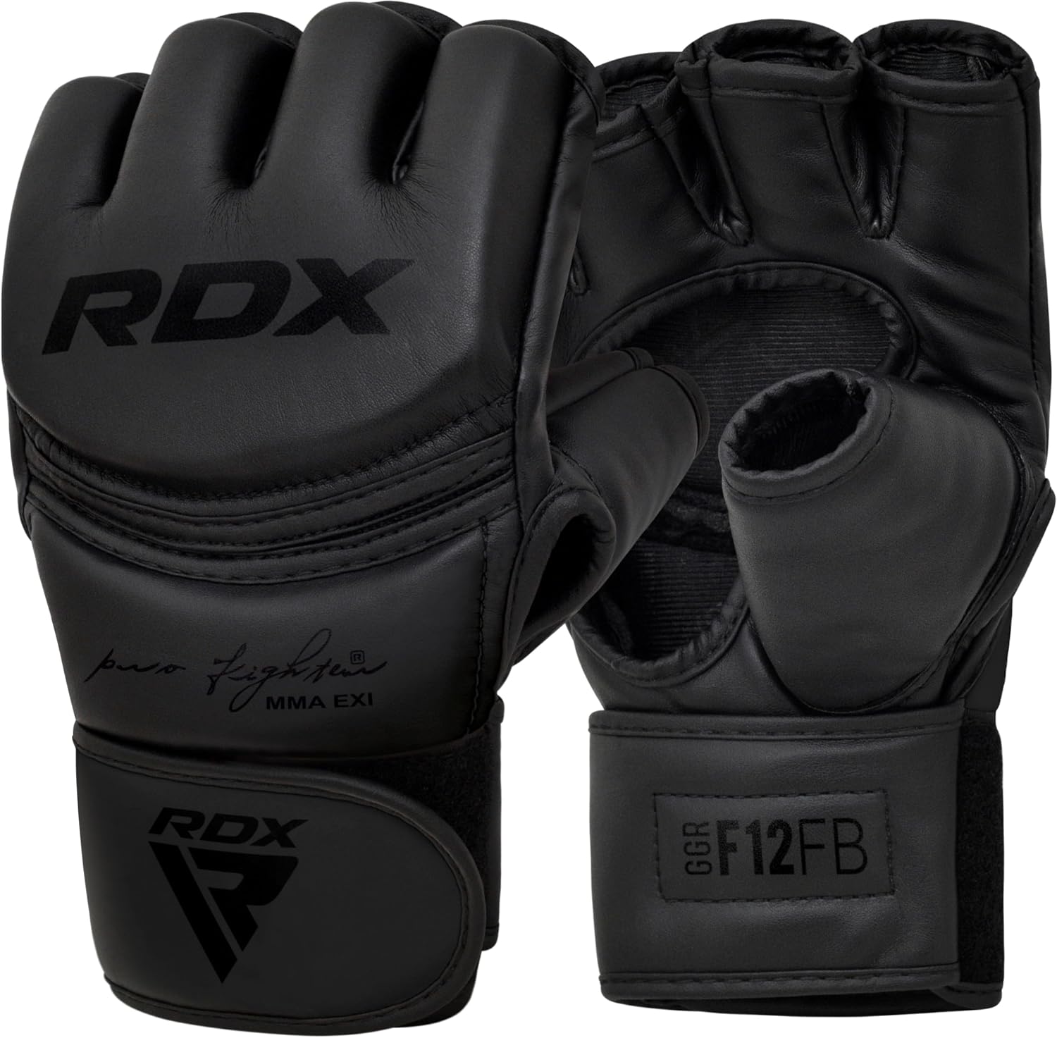 MMA Gloves Grappling Sparring, Maya Hide Leather, Boxing Gloves Men Women Muay Thai Martial Arts Training, Half