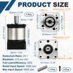 DTGN Planetary Gearbox Speed Reducer Ratio 20:1 Backlash 15 Arc‑min