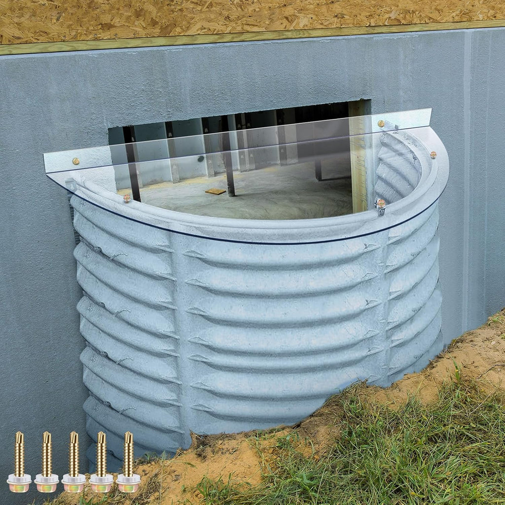 39'' x 16'' Polycarbonate Window Well Cover Outside