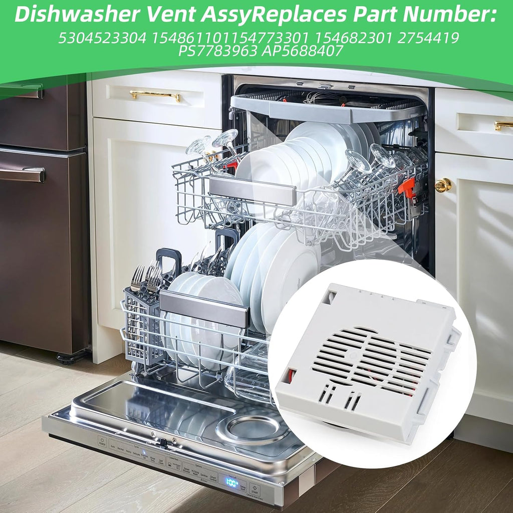 5304523304 154861101 Dishwasher Vent Assembly for Frigidaire Kenmore