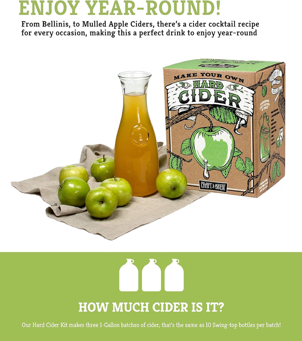 Hard Cider Kit - Beer Making Kit - Make Your Own Craft Beer - Complete Equipment and Supplies - Starter Home Brewing