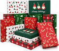 15 Pack Christmas Gift Boxes with Lids, 2 Sizes, 5 Festive Designs