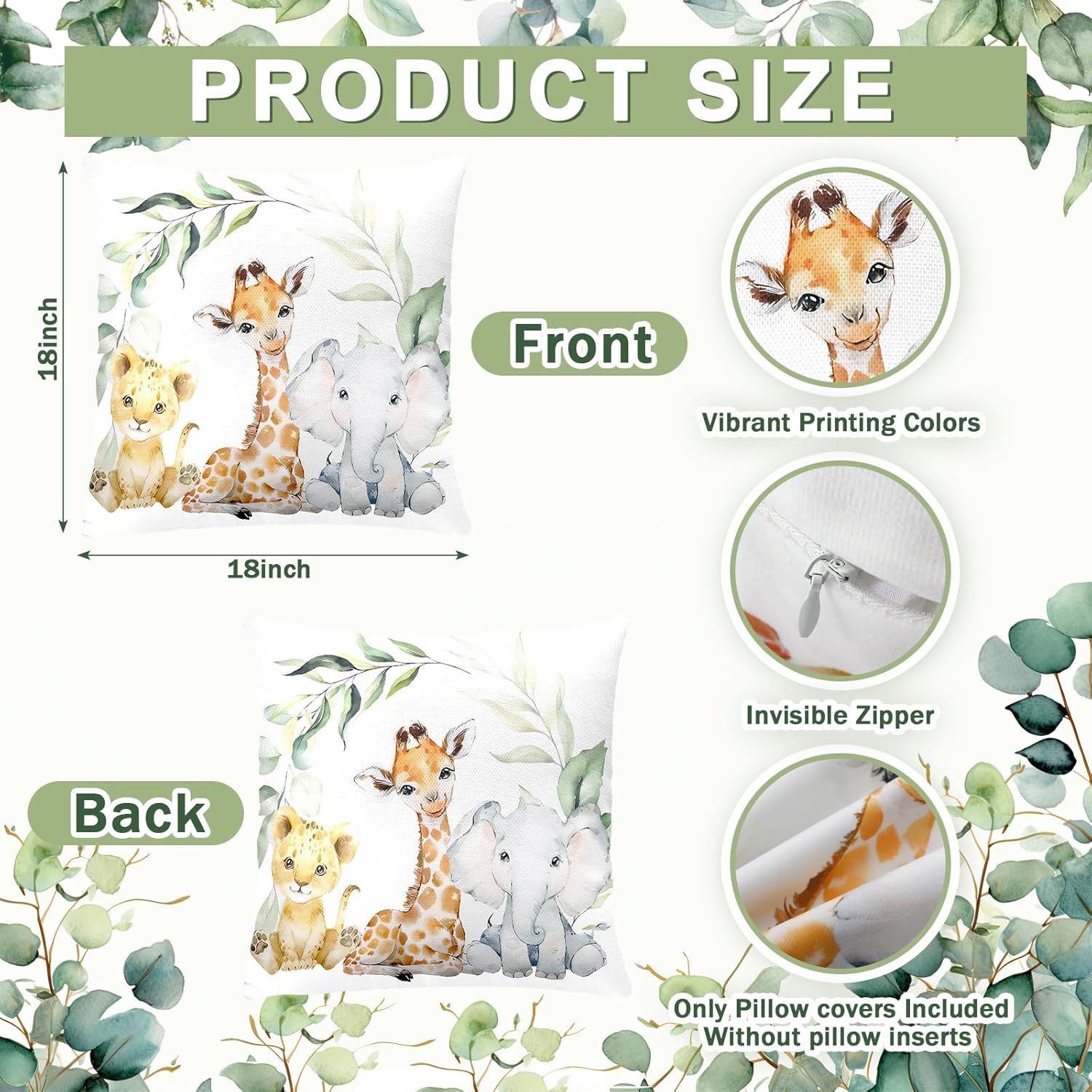 Baby Safari Animals Crib Bedding Set 3 Pcs Crib Set Baby Blanket, Fitted Sheet, Pillowcase Soft Flannel Nursery