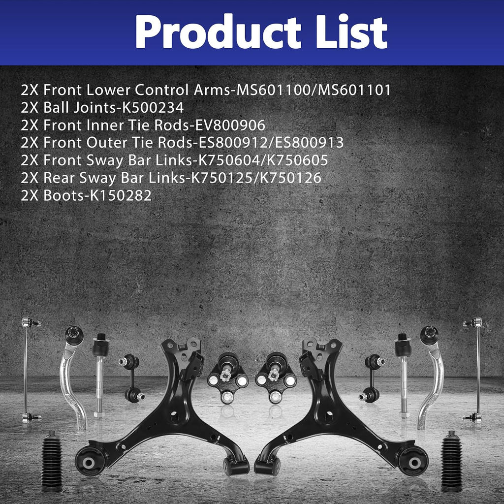 Control Arm Replacement For 2013-2015 Honda Civic - 12 Pcs