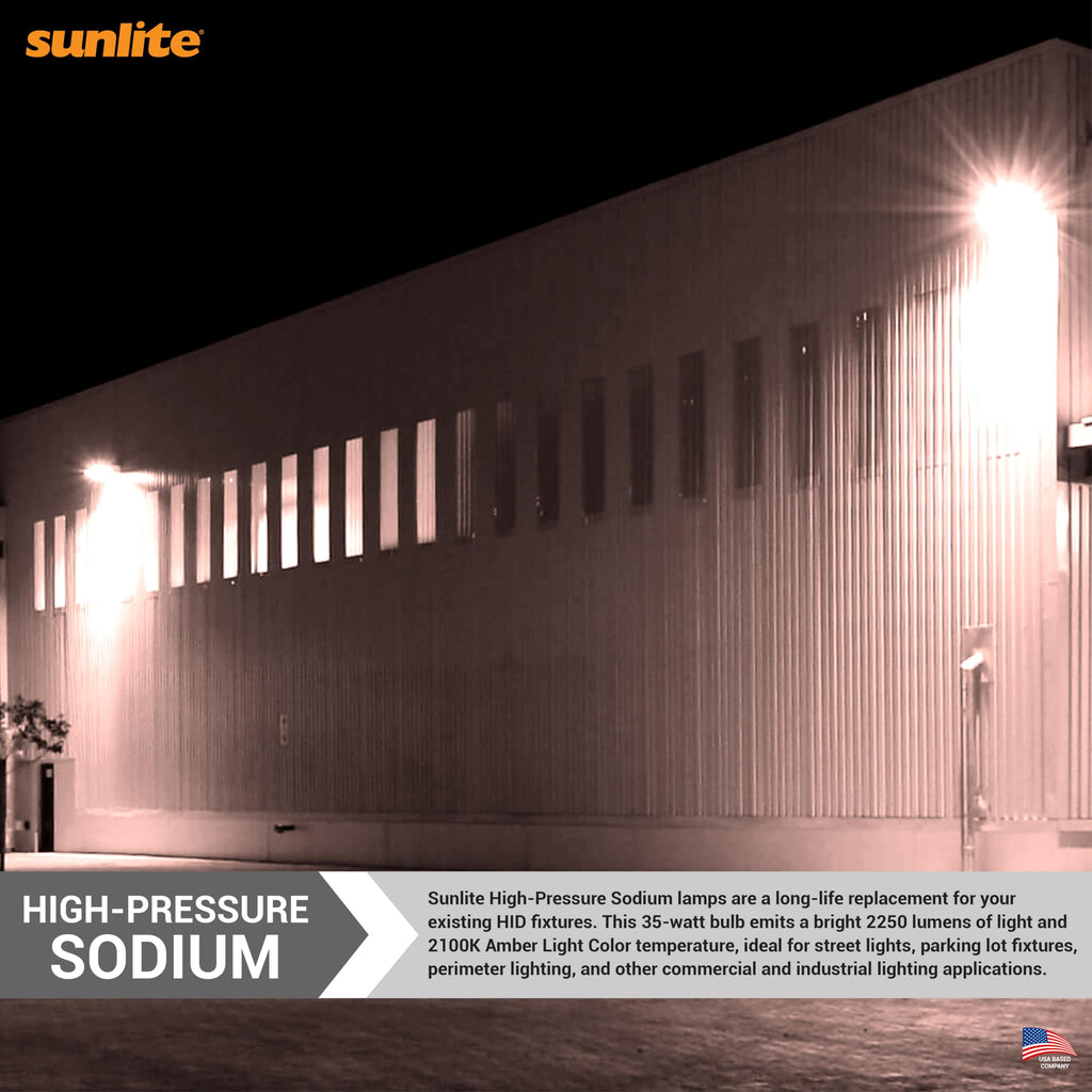 03600-SU LU35/MED High Pressure Sodium Light Bulb, 35 Watts, ED17/MED, Medium Base (E26), ANSI Code S76, 2250 Lumen