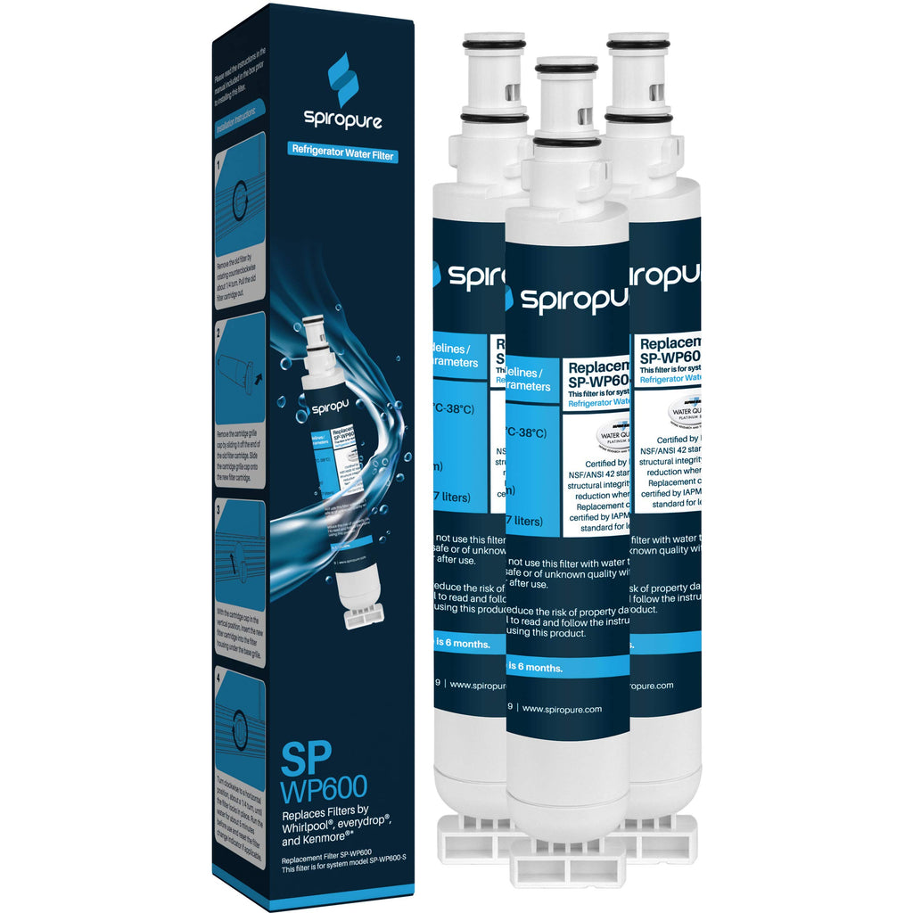 SpiroPure SP-WP600 NSF Water Filter Replacement for EDR6D1 9915 4396701 3PK