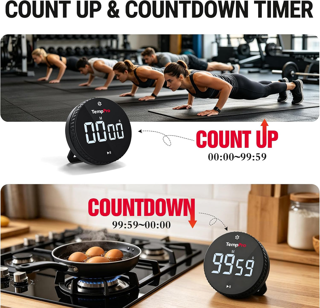 Magnetic Kitchen Timers for Cooking, Digital Timer for Kids Teacher