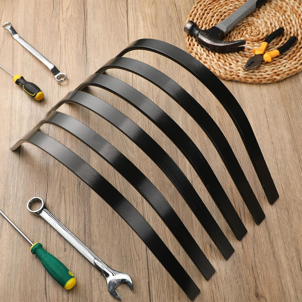 6 Pack Rock Rake Tines 1" x 5/16" Landscape Rake Tine One Bolt Mount Replacement Heat-Treated Clam Tines for Tractor