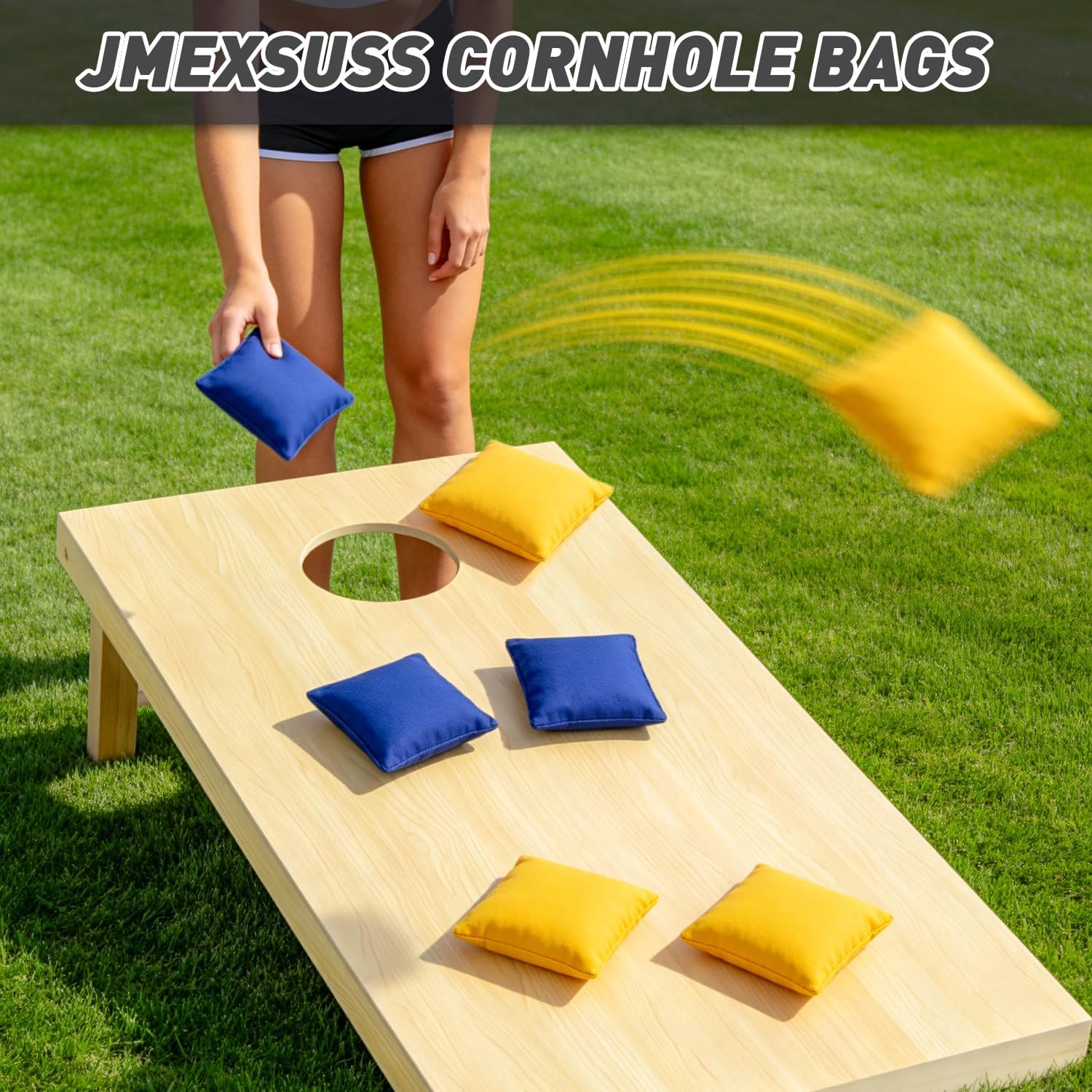 Weather Resistant Standard Cornhole Bags, Set of 8 Regulation Professional Corn Hole Bags for Tossing Game,Corn Hole