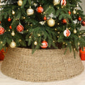 32 in Extra Large Rattan Christmas Tree Collar Basket - Rustic Handcrafted Christmas Tree Stand Cover Woven Tree
