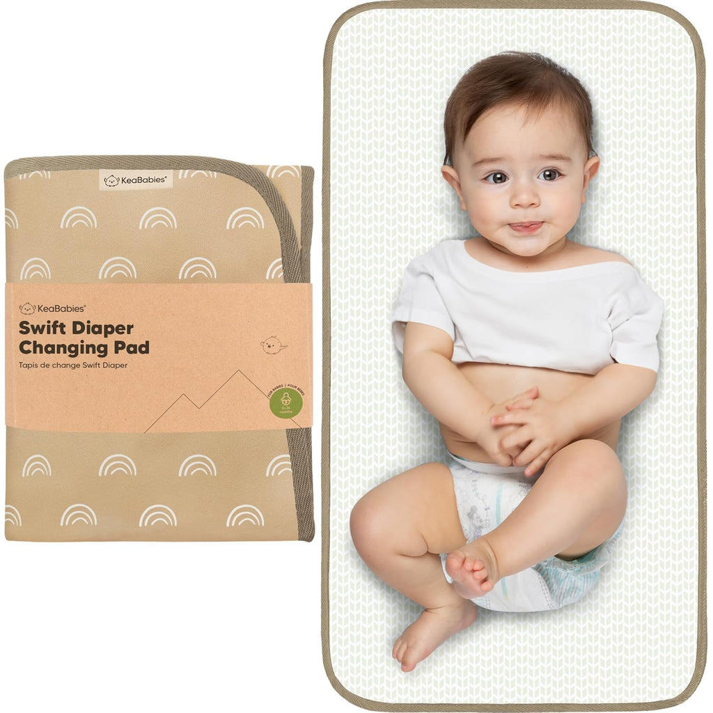 Portable Diaper Changing Pad, Easy Wipe Clean - Foldable Waterproof Baby Changing Mat for Diaper Bag, Compact