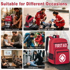 First Aid Kit Backpack Fully stocked, 400pcs Survival Gear