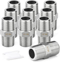 TAISHER 10PCS 304 SS New Hex Nipple,1/2" NPT Male, Pipe Adapter Fitting