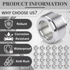 30-Pack Reducer Bushing 3/4" to 1/2" Threaded Nipple Galvanized Steel for Rigid IMC Conduit Connections, Electrical Size Reducing Coupling