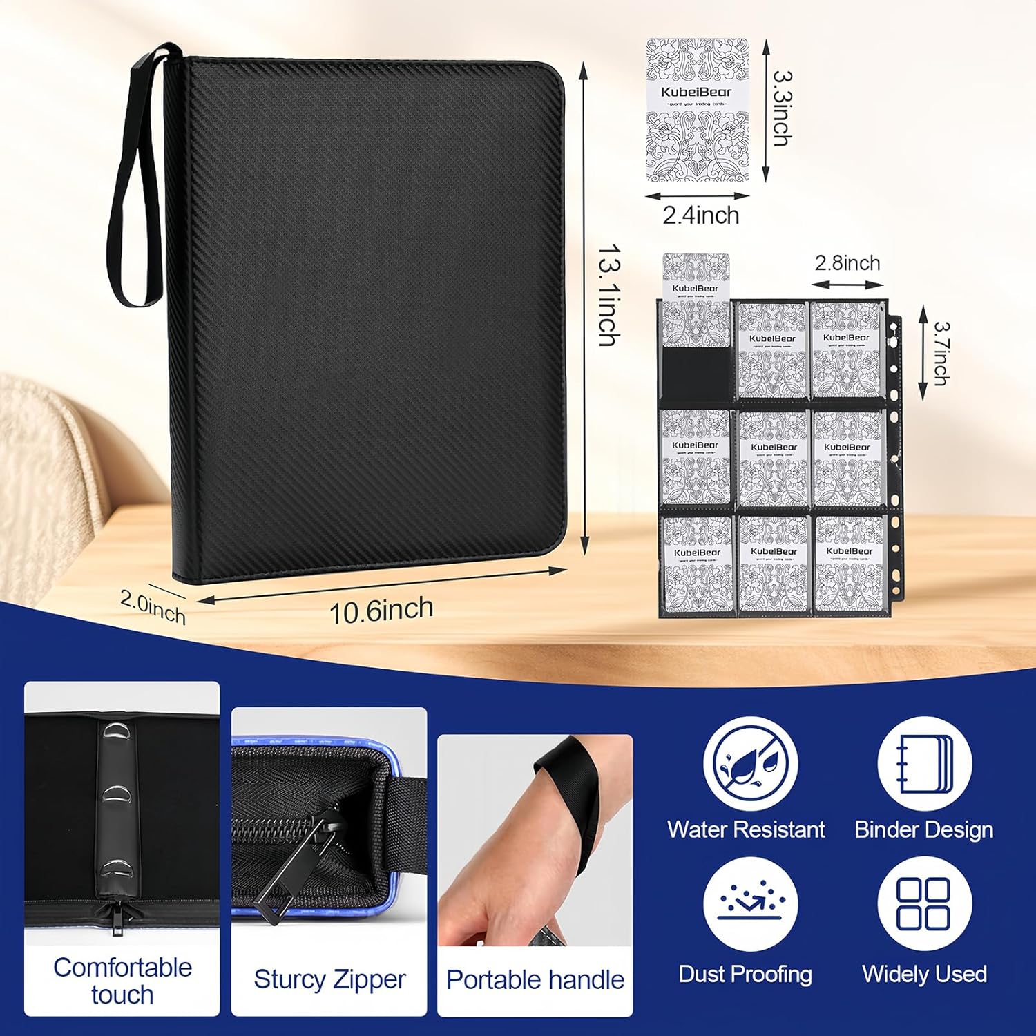 Card Binder – 720 Capacity, Zippered Trading Card Holder for MTG, Sports & Collectible Cards – Acid-Free, Durable &