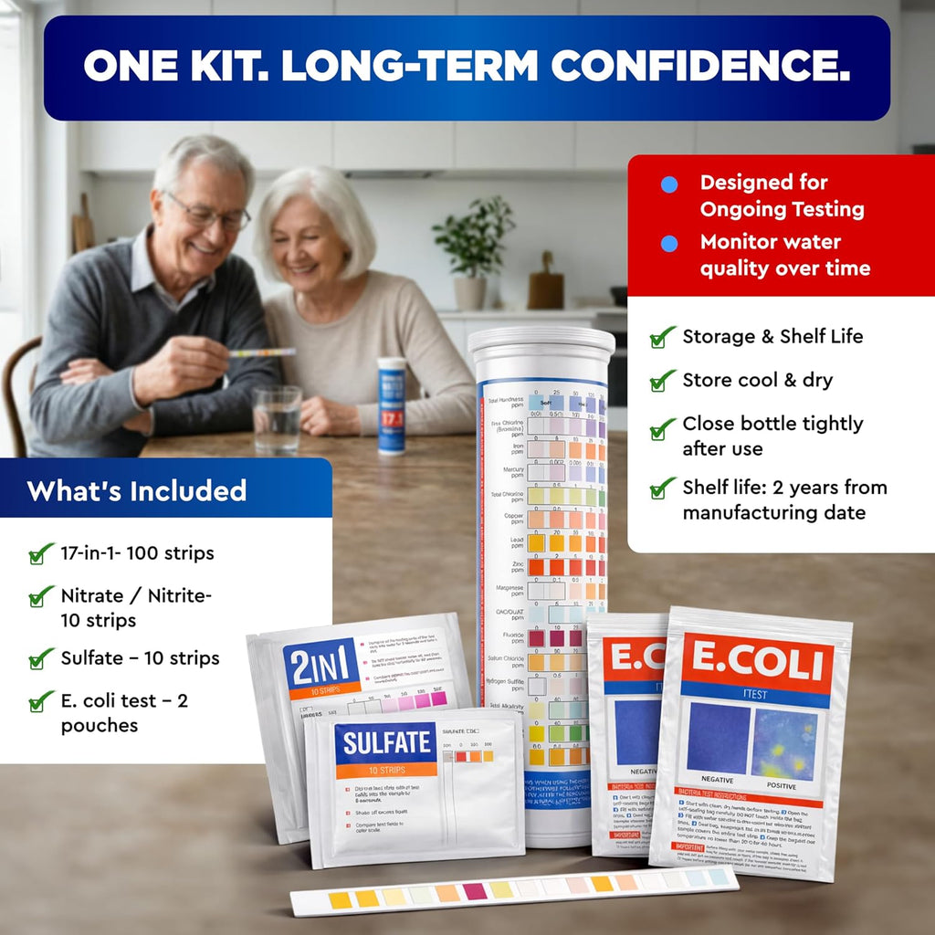 All-New 21 in 1 Drinking Water Testing Kit Strips, Home Tap and Well Water Test Kit for Hardness, Lead, Iron, Copper