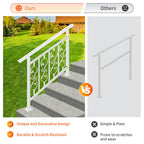 Unique Design 4 Step Hand Rails for Outdoor Steps, Adjustable